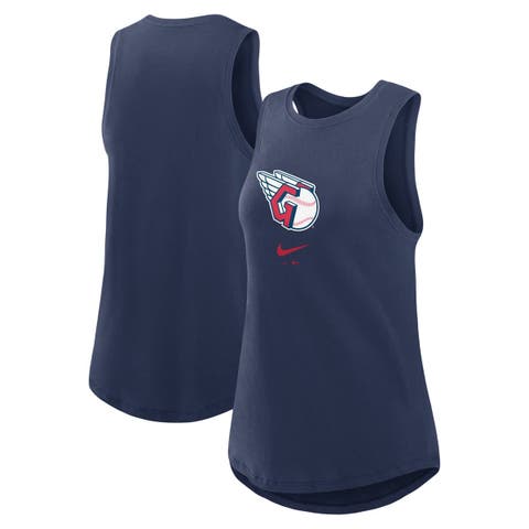 Women's Nike Navy Cleveland Guardians Legacy Icon High Neck Performance Tank Top