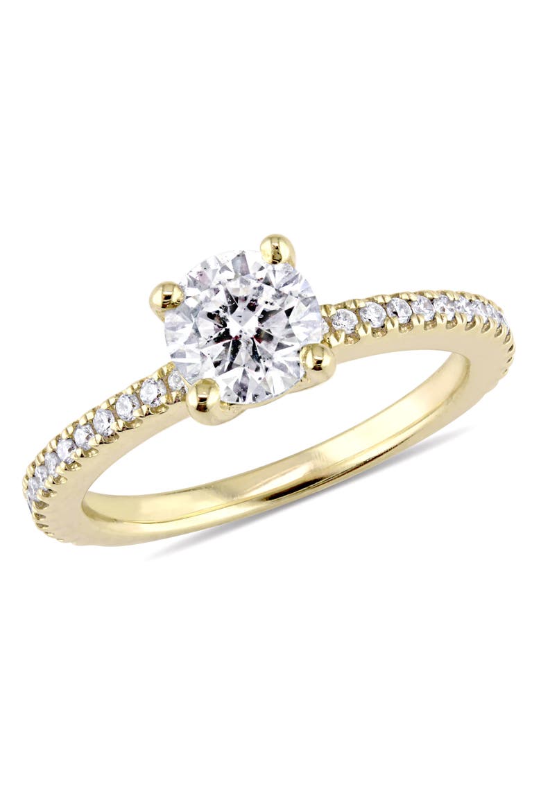 1-1/7 CTW Diamond Engagement Ring 14k, Main, color, 14K Yellow Gold