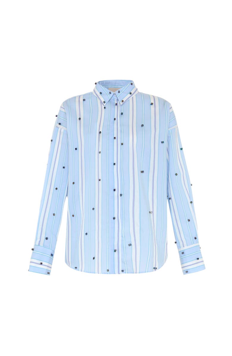 THEO The Label Echo Pearly Shirt, Alternate, color, Astral/ Multi