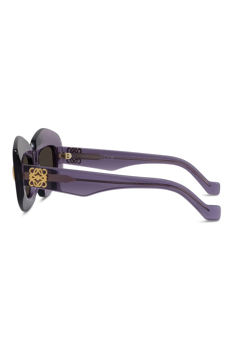 Silver Screen 49mm Rectangular Sunglasses, Alternate, color, SHINY VIOLET / BROWN