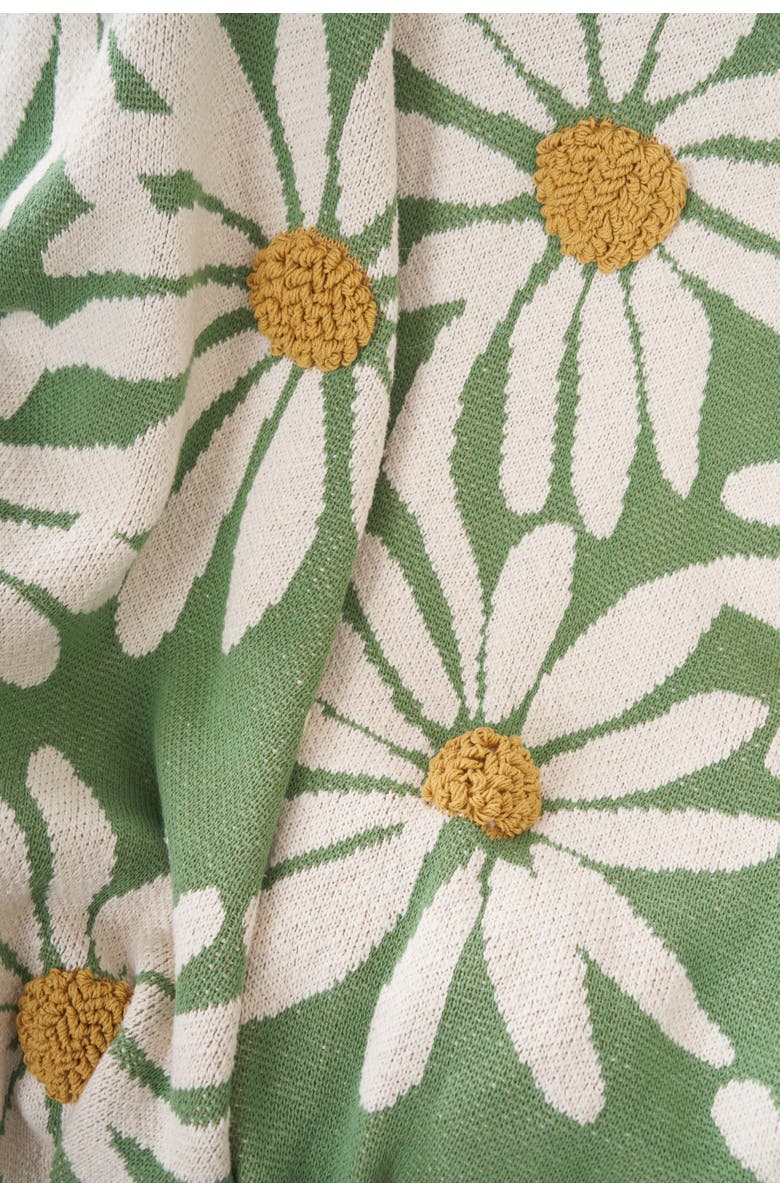 carol & frank Daisy Throw Blanket, Alternate, color, Beige