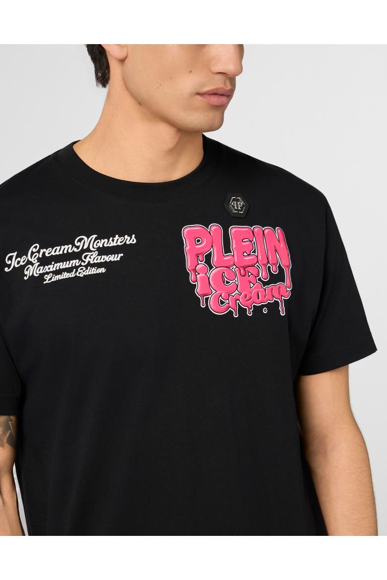 Round Neck T-Shirt Gelato Monsters Men, Alternate, color, black