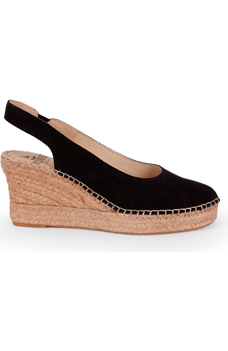 Menina Step Senorita Suede Wedge Espadrille, Main, color, Black
