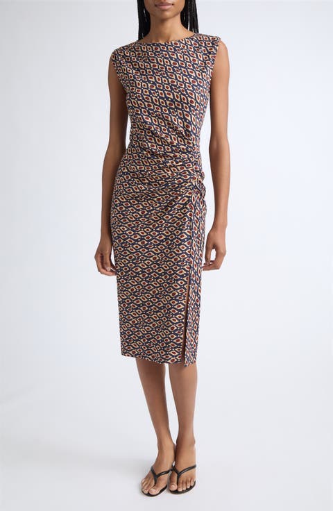 Andie Ruched Side Slit Dress