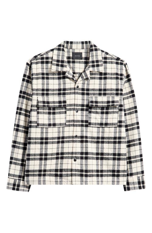 PACSUN PACSUN WASHED CAMP CROP FLANNEL SHIRT