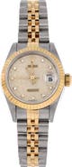 Pre-Owned Rolex Oyster Perpetual Datejust Automatic Watch Stainless Steel and Yellow Gold with Diamond Markers 26