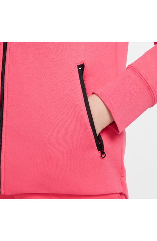 Nike Sportswear Tech Fleece Big Kids' (girls') Full-zip Hoodie In Pink