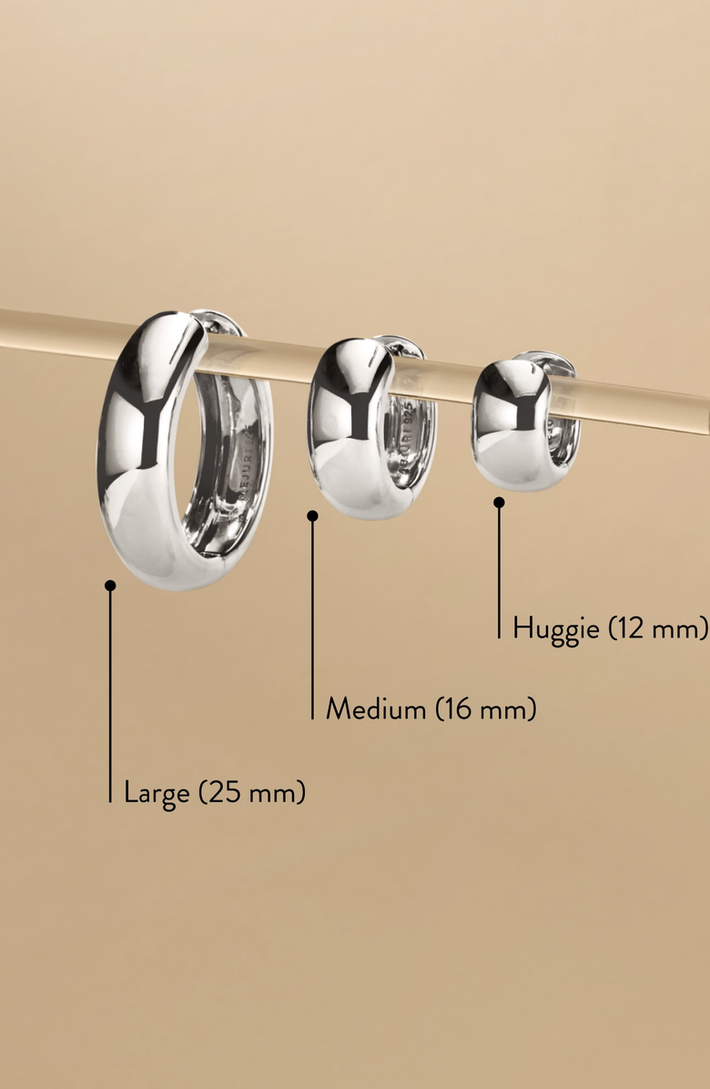 MEJURI Chunky Hoops, Alternate, color, Sterling Silver