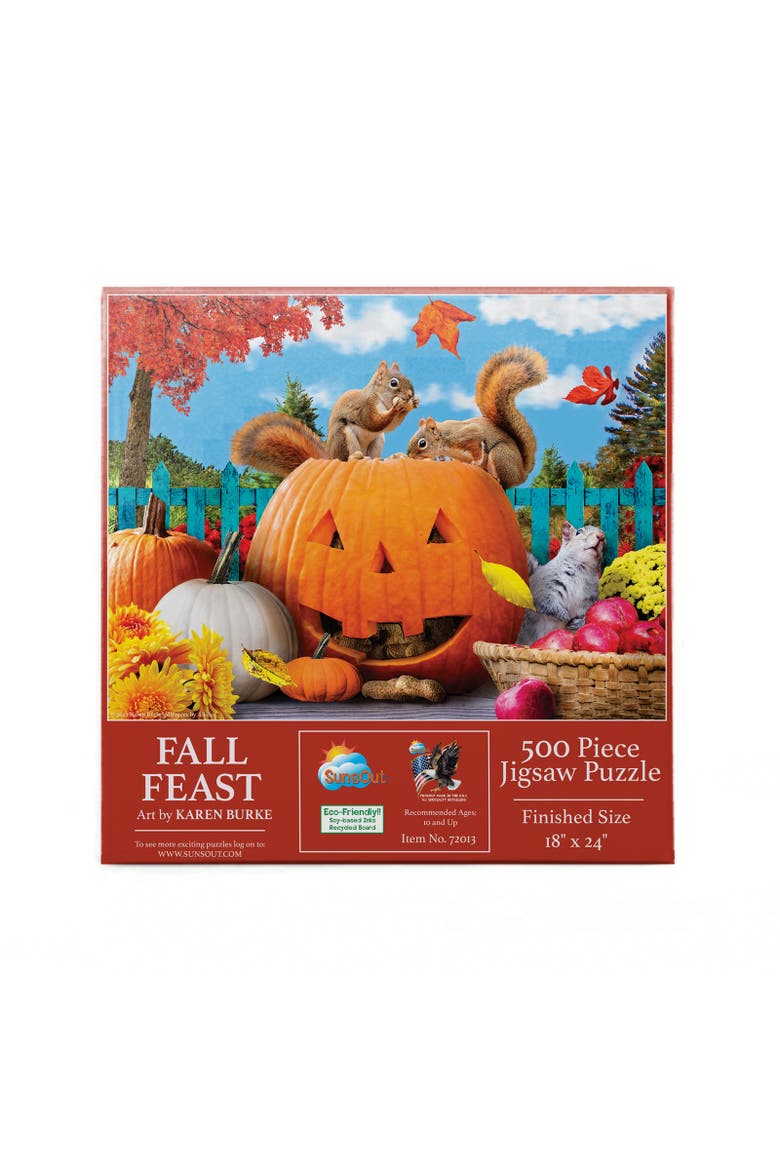 Fall Feast 500 piece Jigsaw Puzzle for Adults, Alternate, color, Multicolor