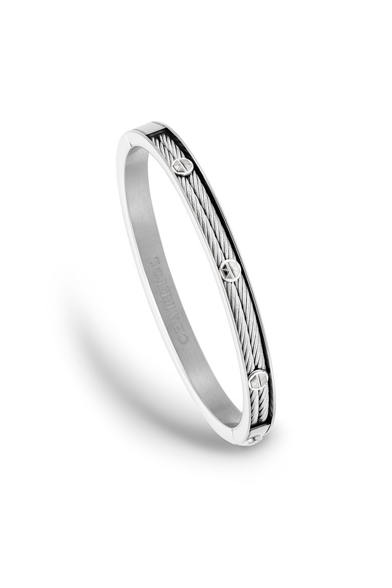 Forever Eternity Bangle, Alternate, color, Stainless steel