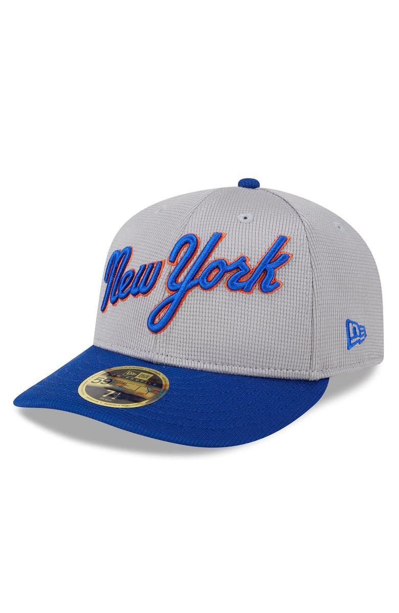 New Era Men's New Era  Gray New York Mets 2024 Batting Practice Low Profile 59FIFTY Fitted Hat, Alternate, color, 