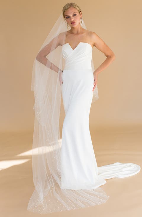 Arwen Imitation Pearl Cathedral Veil (Nordstrom Exclusive)