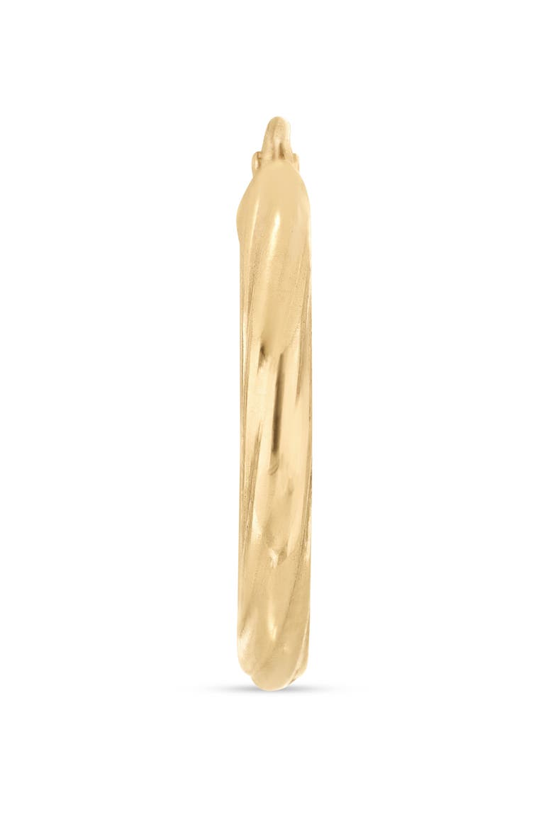 14k Gold Flat Rope Hoop Earrings, Alternate, color, 14K YELLOW GOLD