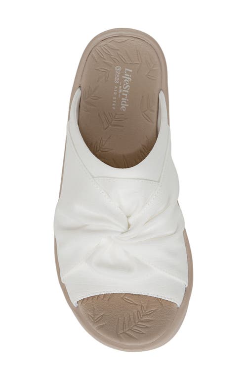 Bzees Women's Smile 3 Washable Slide Wedge Sandals In White