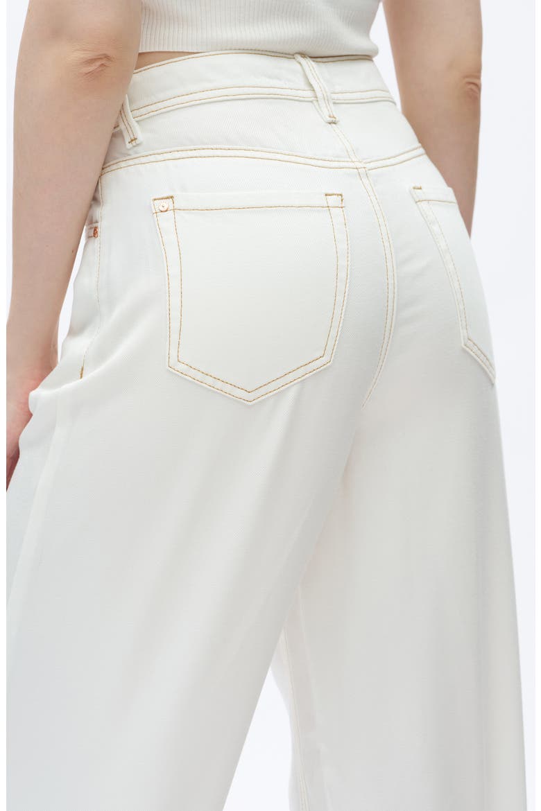 High Waist Wide Leg Jeans, Alternate, color, WHITE