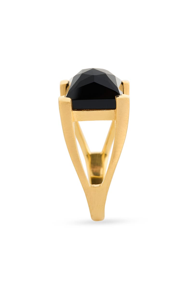Dean Davidson Mini Plaza Onyx Ring, Alternate, color, Yellow Gold/ Onyx