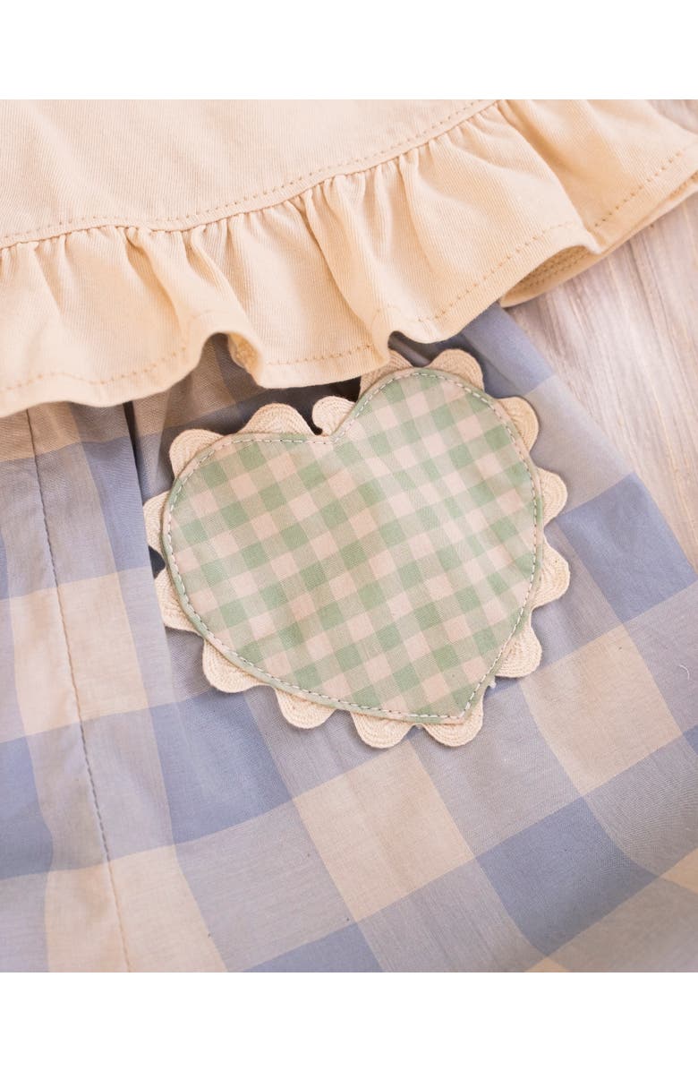 Wild Wawa Heart Pocket Pant Set, Alternate, color, Blue Gingham