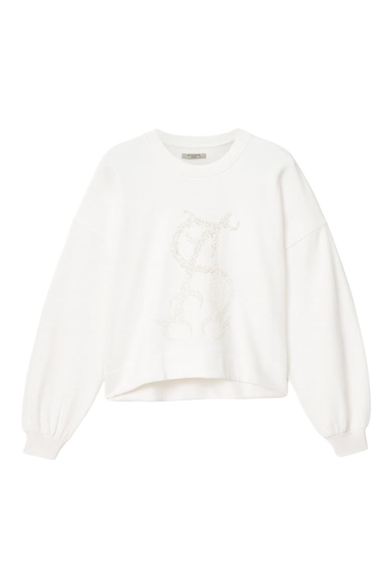 Reflex Lila Graphic Sweatshirt, Alternate, color, OPTIC WHITE