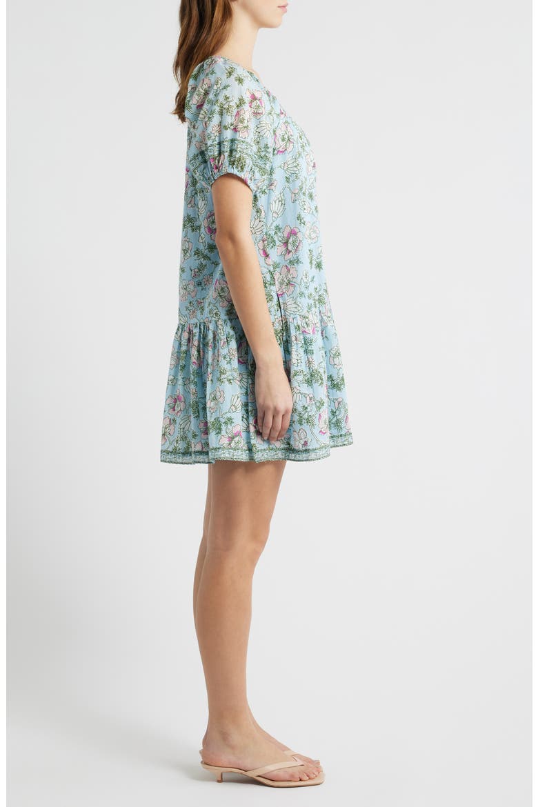 Elodie Floral Drop Waist Minidress, Alternate, color, LUNA FLORA PRINT