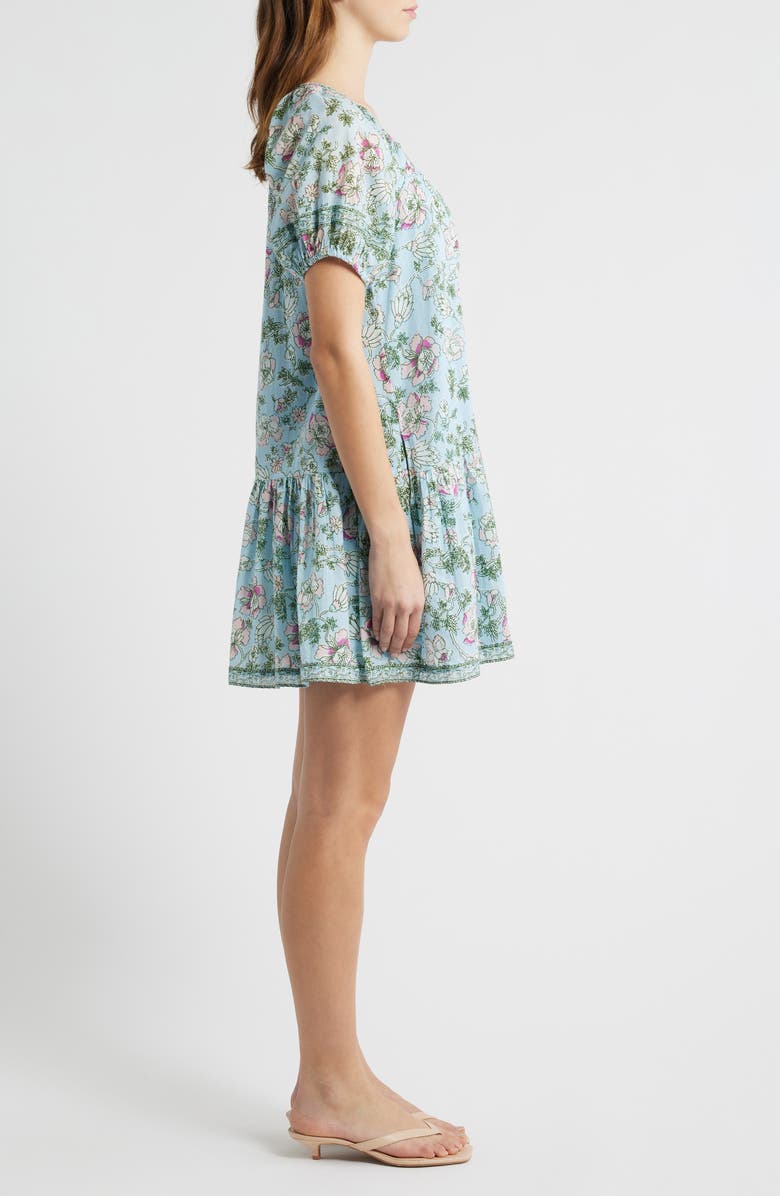 Cleobella Elodie Floral Drop Waist Minidress, Alternate, color, Luna Flora Print