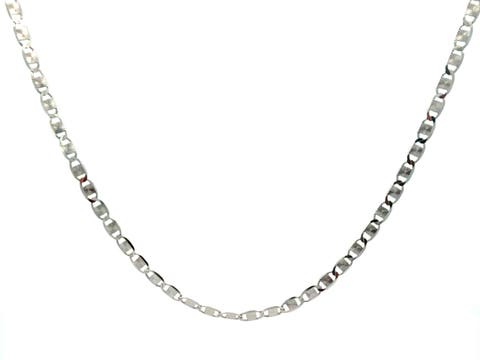 Sterling Silver Textured Link Chain Necklace, 18-Inch, 4.2 mm