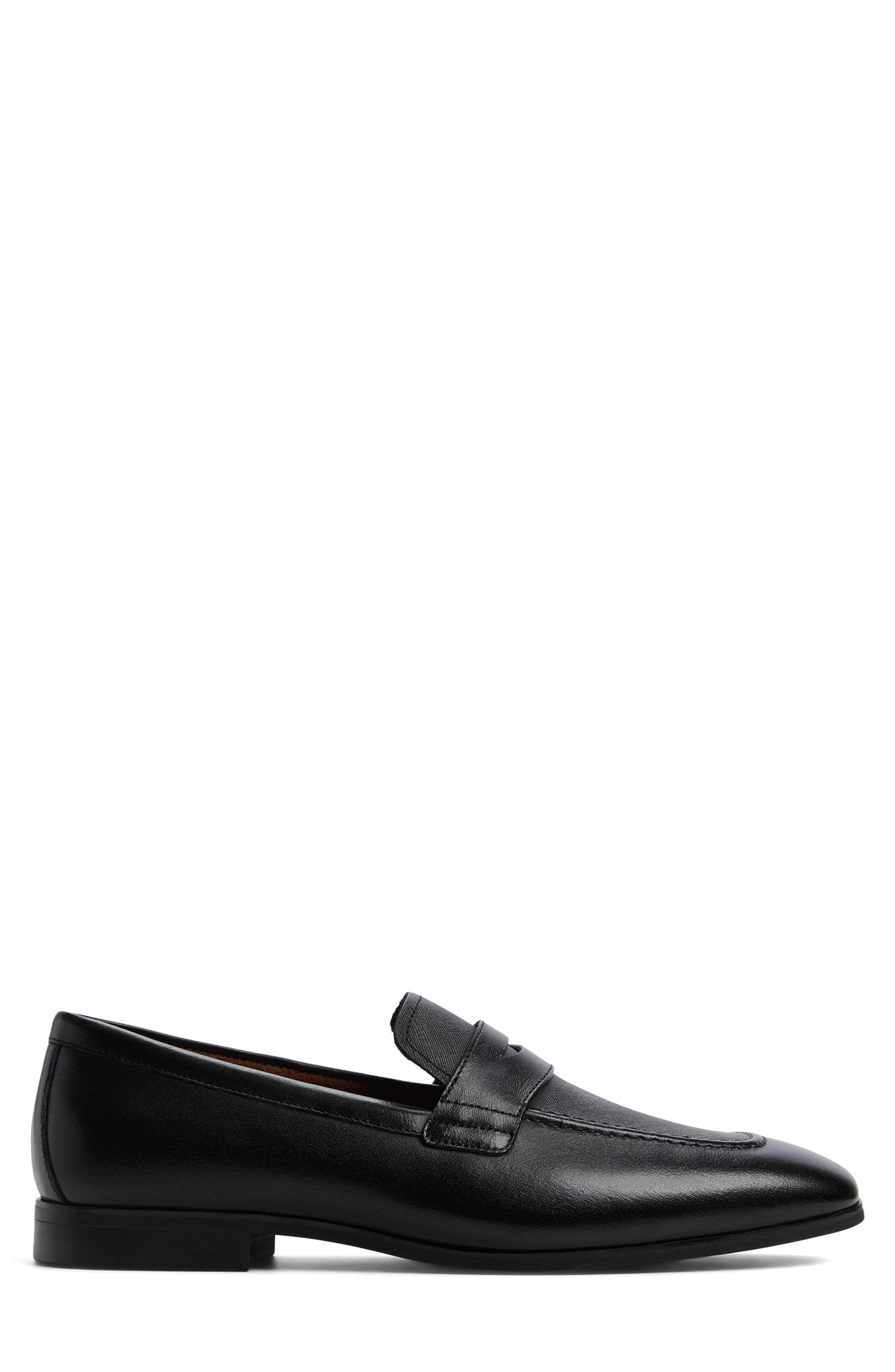 ALDO Portsmouth Penny Loafer, Alternate, color, Black