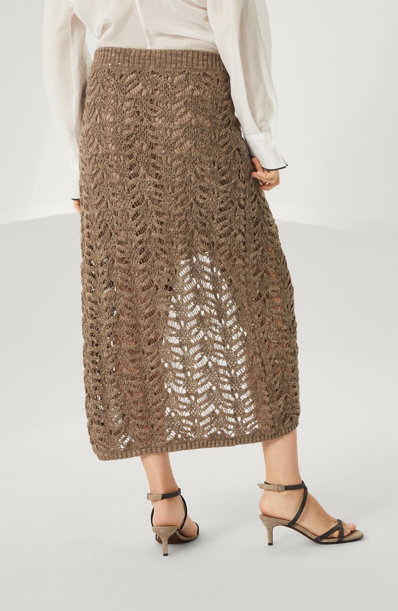 Brunello Cucinelli Foliage Lace skirt, Alternate, color, 