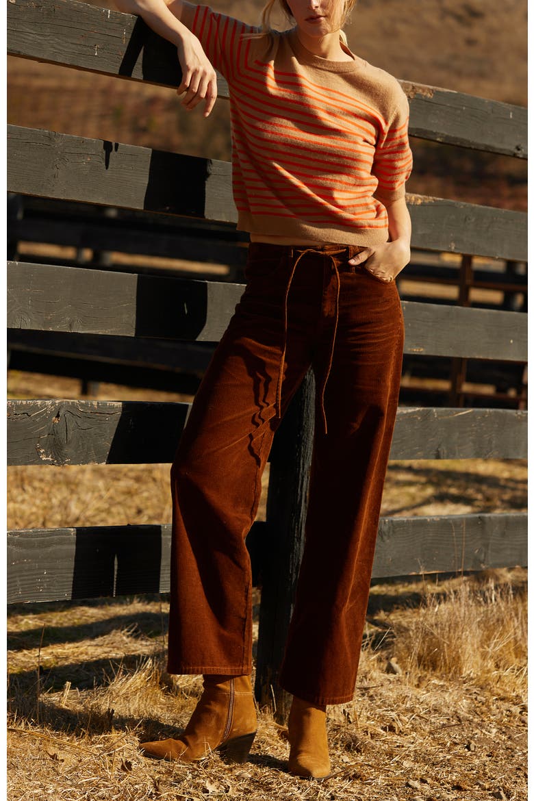 Corduroy Easy Wear Pants, Alternate, color, Brown