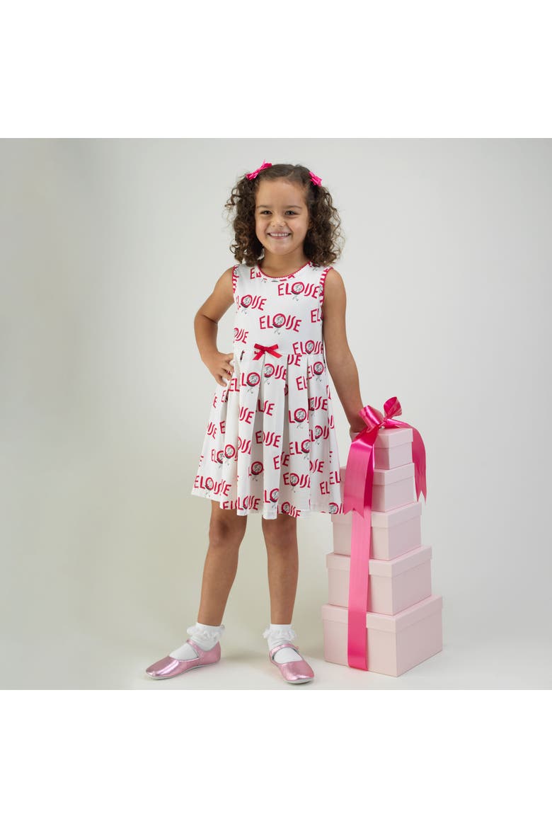 Eloise Logo Jersey Dress, Alternate, color, White