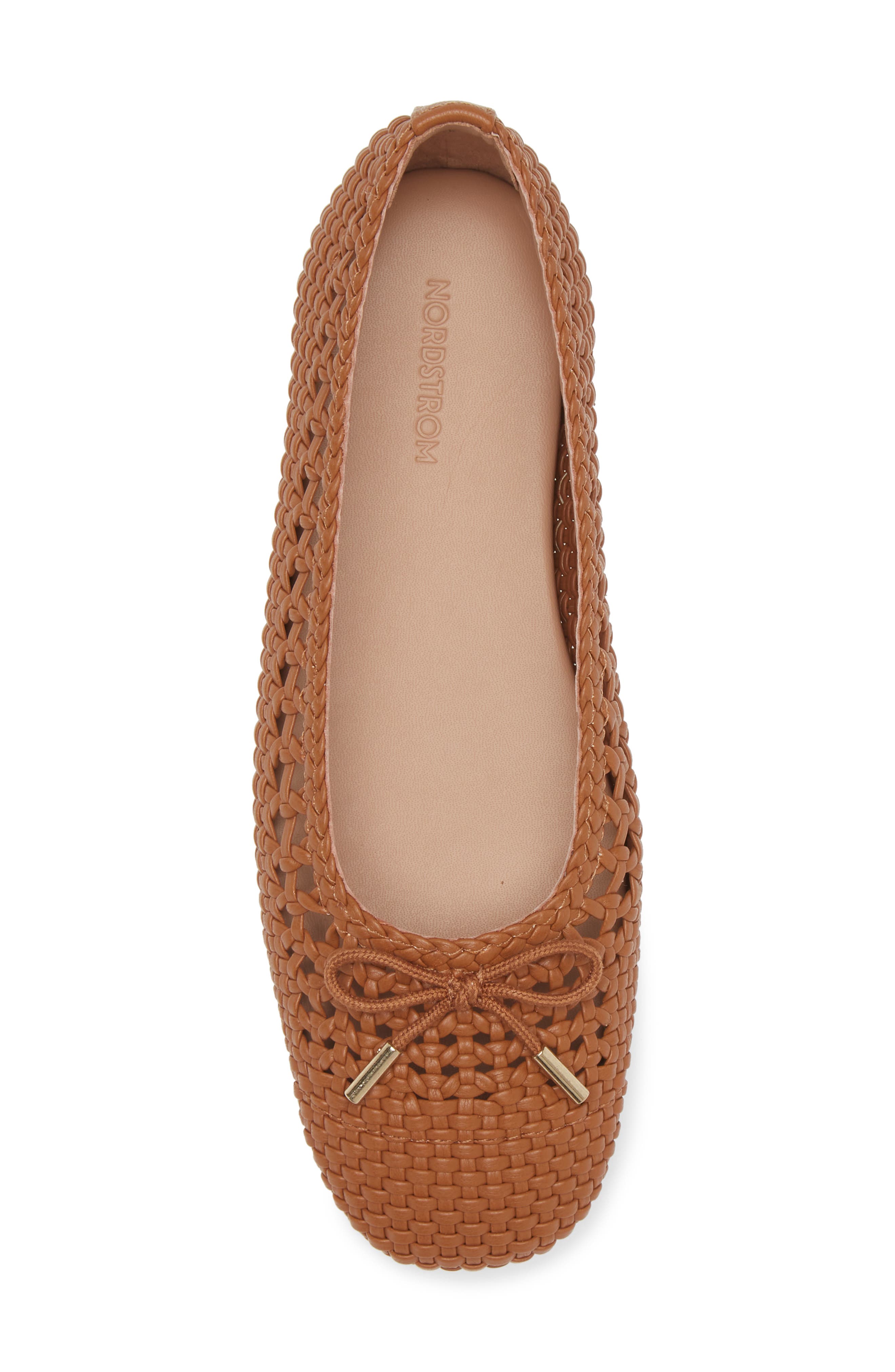 Elsie Weave Ballet Flat, Alternate, color, TAN TOFFEE