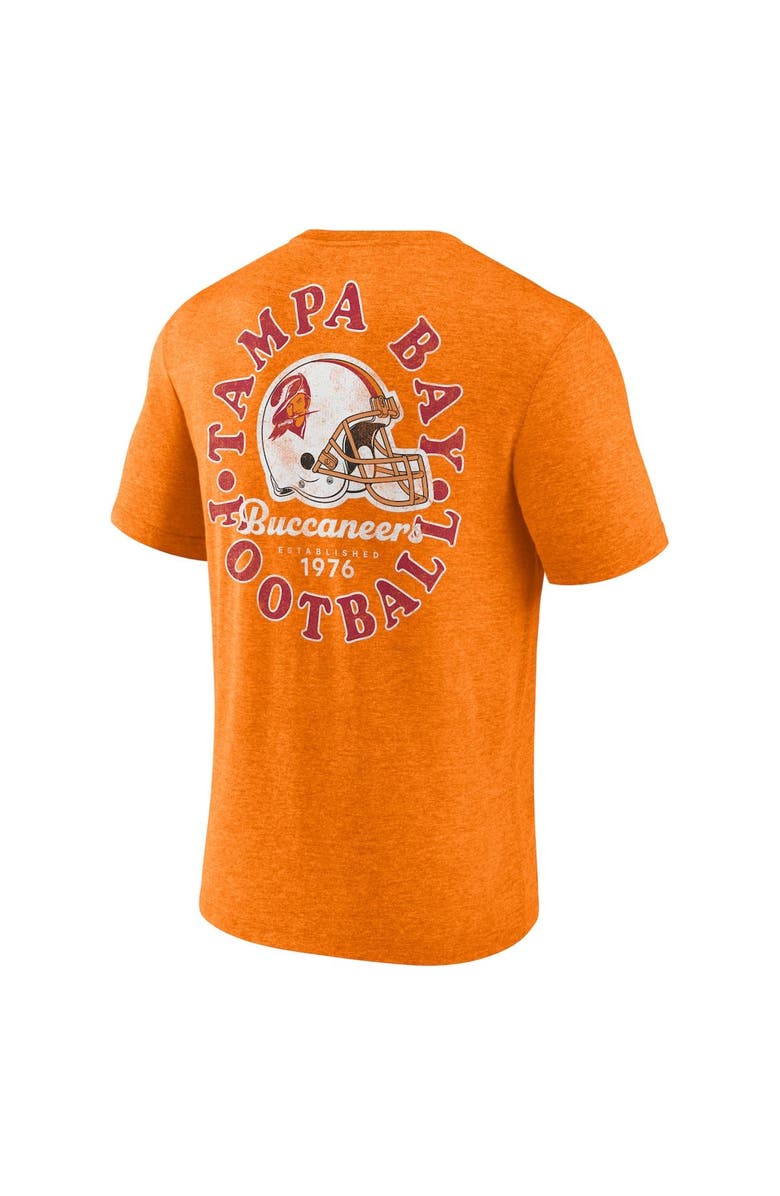 FANATICS Men's Fanatics Branded Heather Orange Tampa Bay Buccaneers Oval Bubble Tri-Blend T-Shirt, Alternate, color, 
