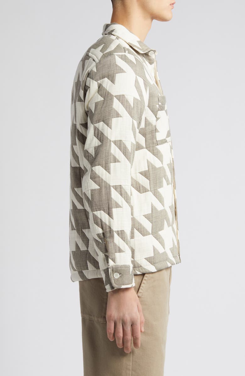 Wax London Whiting Houndstooth Cotton Blend Shirt Jacket, Alternate, color, 