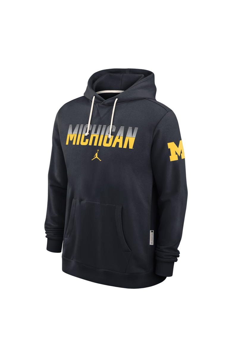 Jordan Brand Men's Jordan Brand Navy Michigan Wolverines 2026 Sideline Standard Issue Dri-FIT Hoodie, Alternate, color, Navy