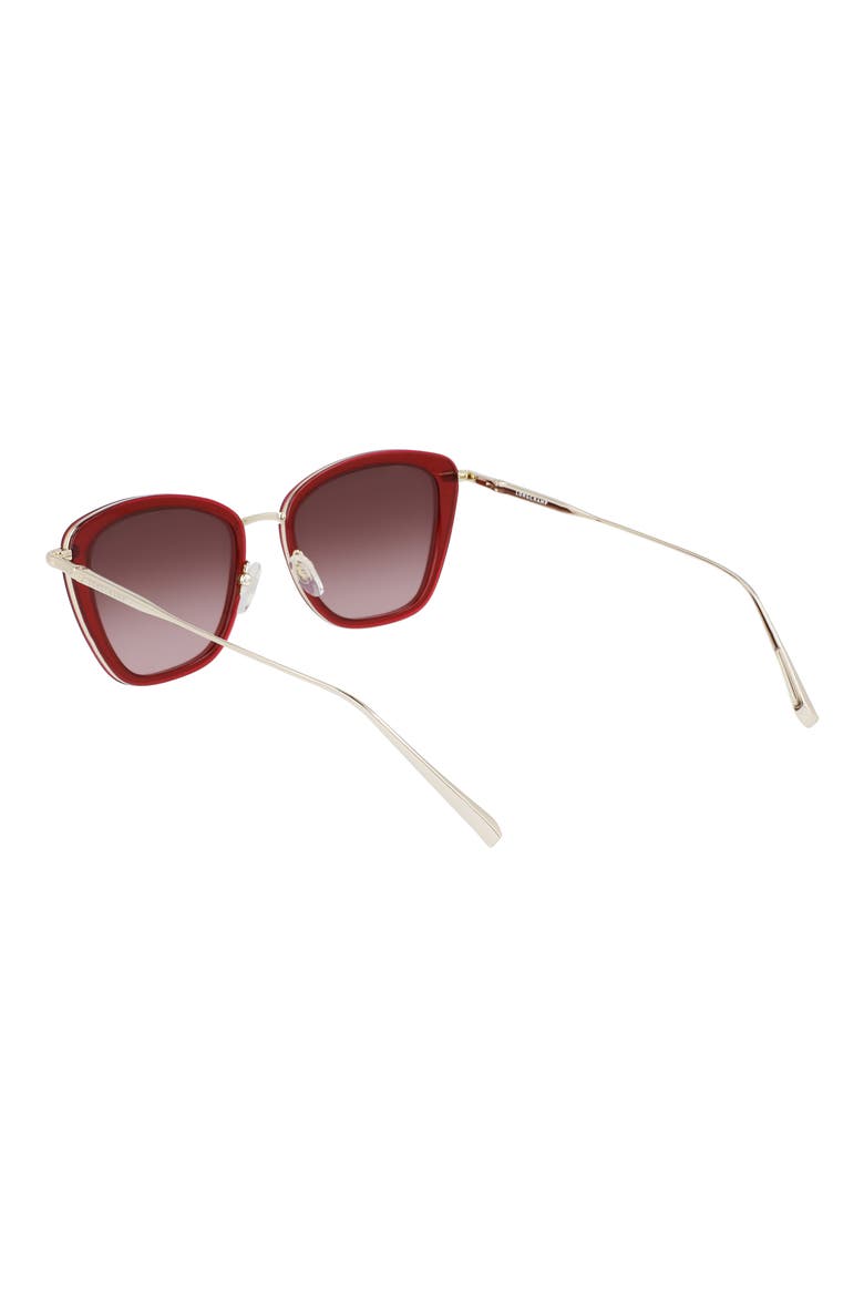 Roseau 52mm Gradient Square Sunglasses, Alternate, color, BURGUNDY