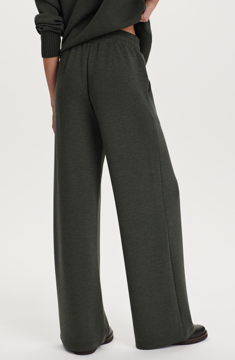 Varley Pleated Wide Leg Pants, Alternate, color, Olive Marl