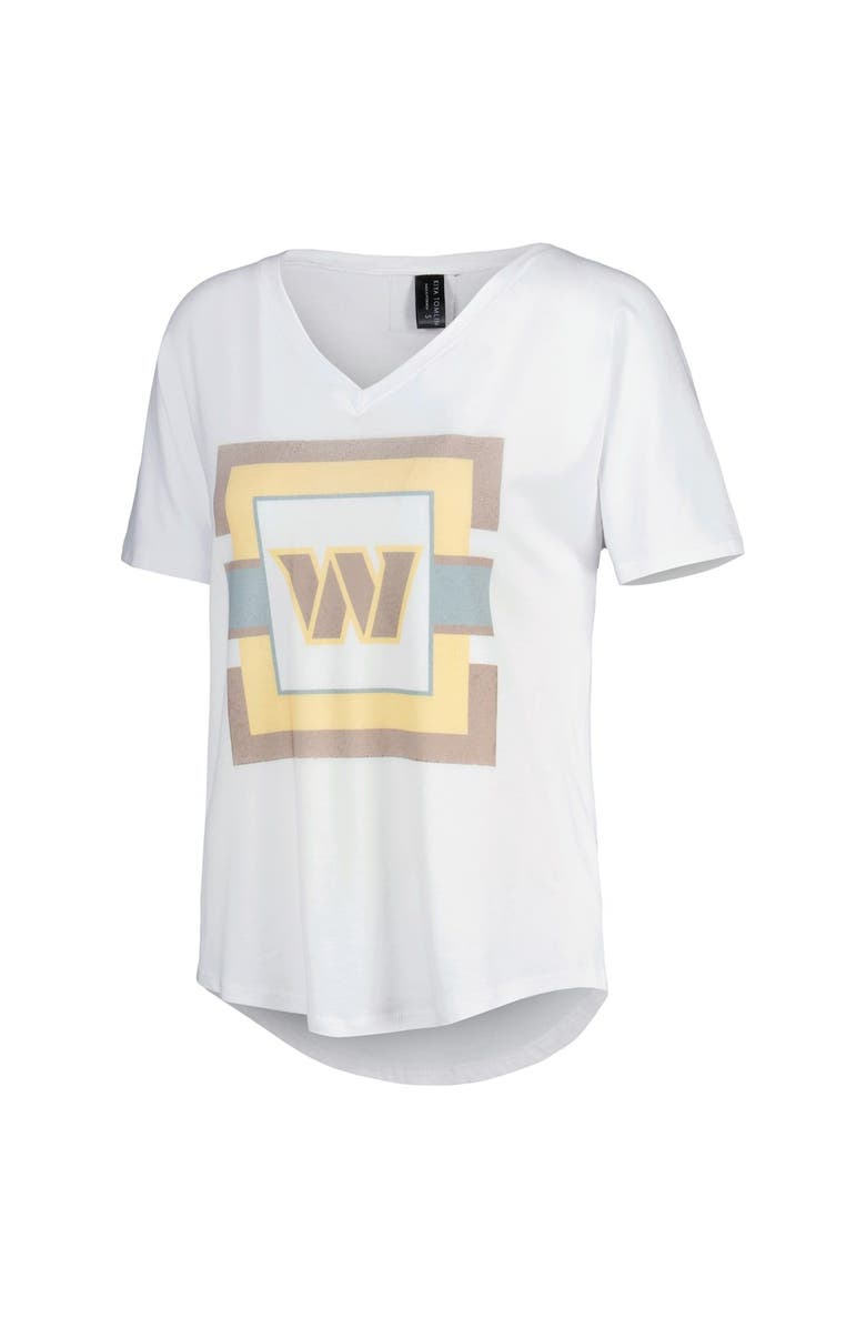 KIYA TOMLIN Women's KIYA TOMLIN White Washington Commanders V-Neck T-Shirt, Alternate, color, 