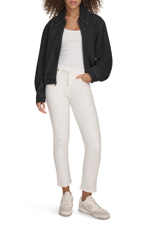 Levi's Denim Bomber Jacket In Black Wash Denim