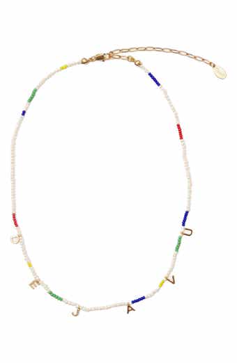 Clare V. Déjà Vu Beaded Charm Necklace