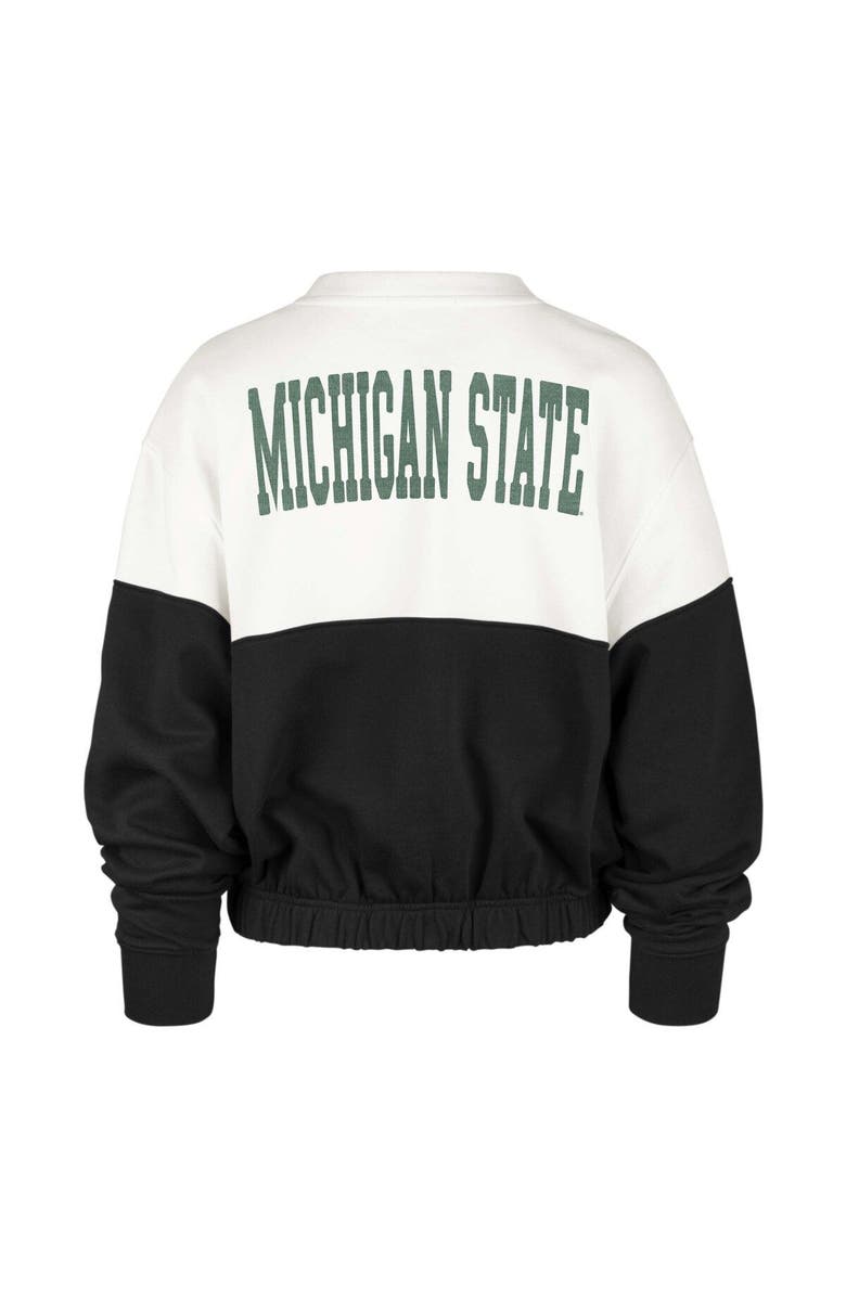 '47 Women's '47 White/Black Michigan State Spartans Take Two Bonita Pullover Sweatshirt, Alternate, color, White