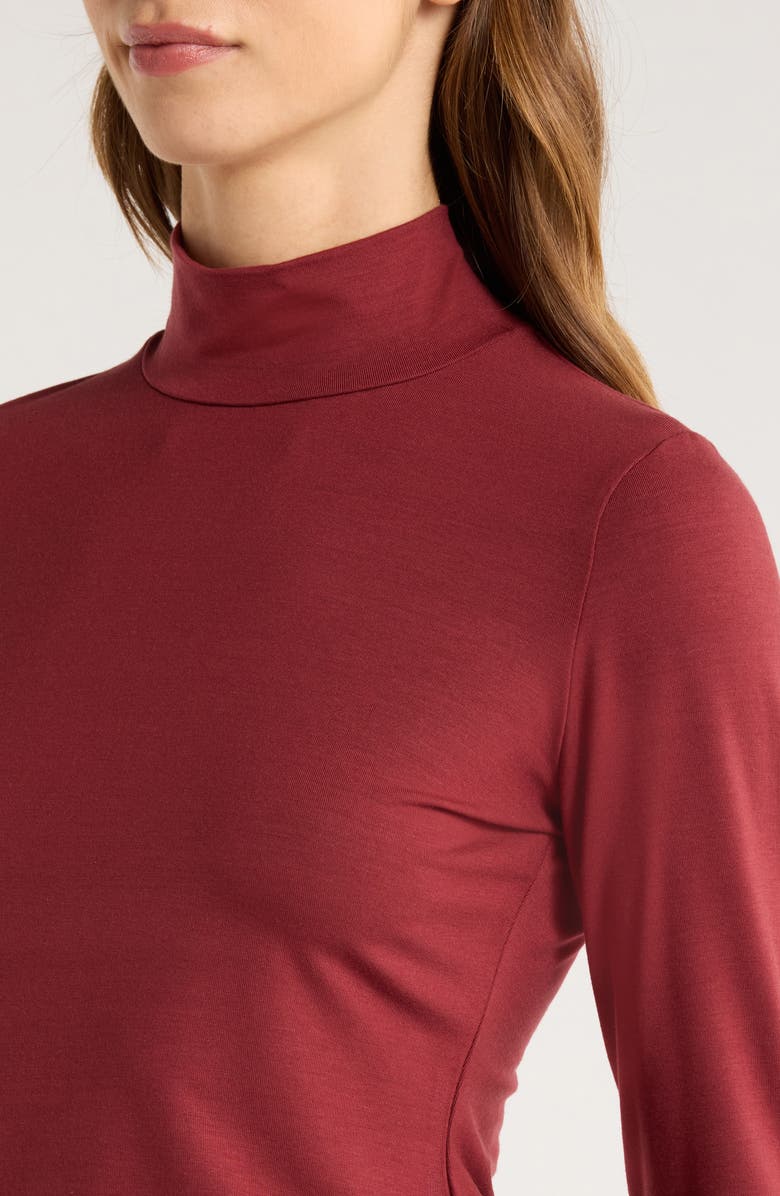 Reformation Nell Turtleneck Knit Top, Alternate, color, Chianti