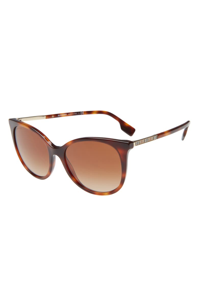 Burberry 55mm Gradient Cat Eye Sunglasses, Alternate, color, Lite Brn Hava