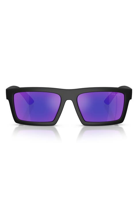 55mm Rectangular Sunglasses