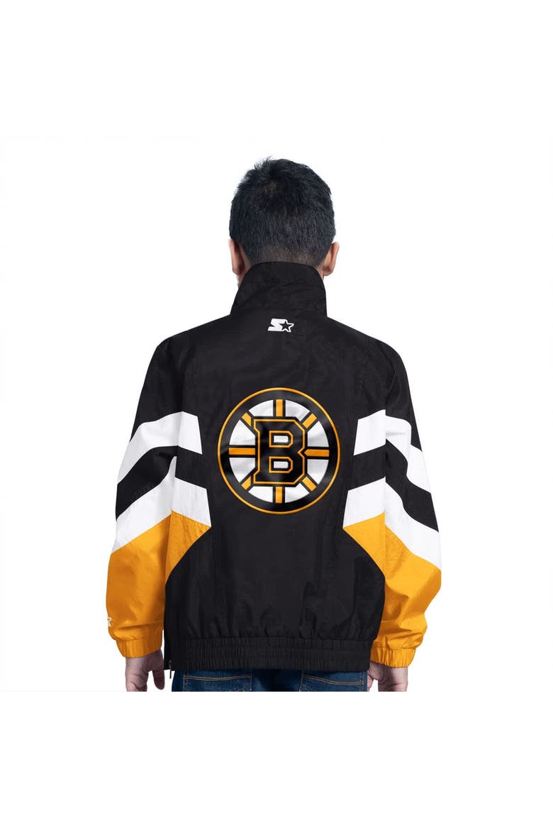 Youth Starter  Black Boston Bruins Prospect Half-Zip Pullover Top, Alternate, color, Black