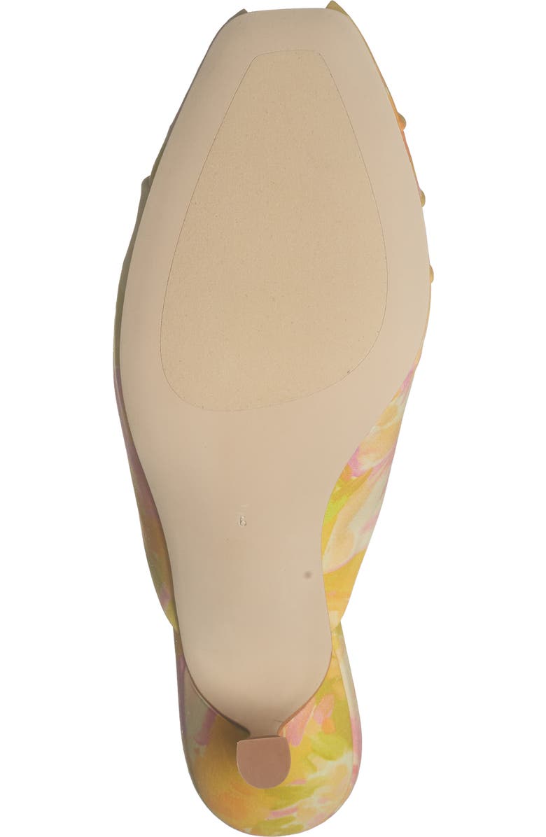 Jeffrey Campbell Twista Kitten Heel Sandal, Alternate, color, Orange Multi Floral