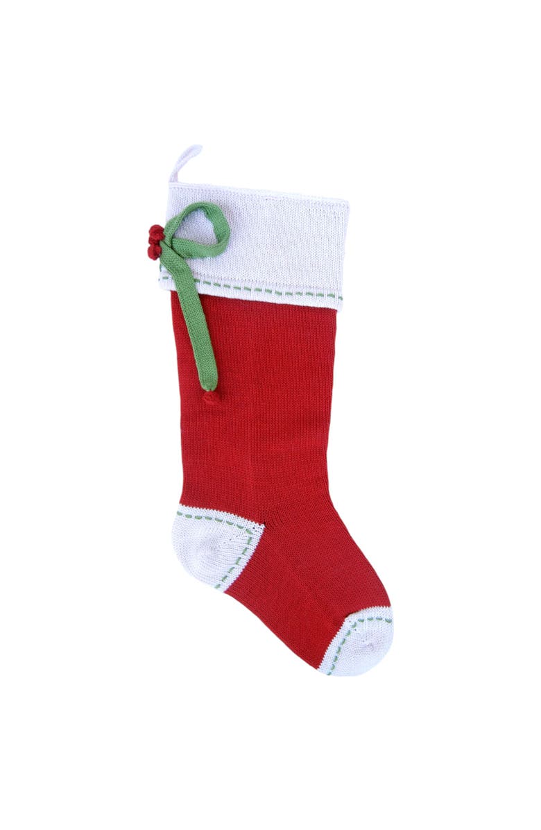 Melange Collection Bow Stocking, Main, color, Red