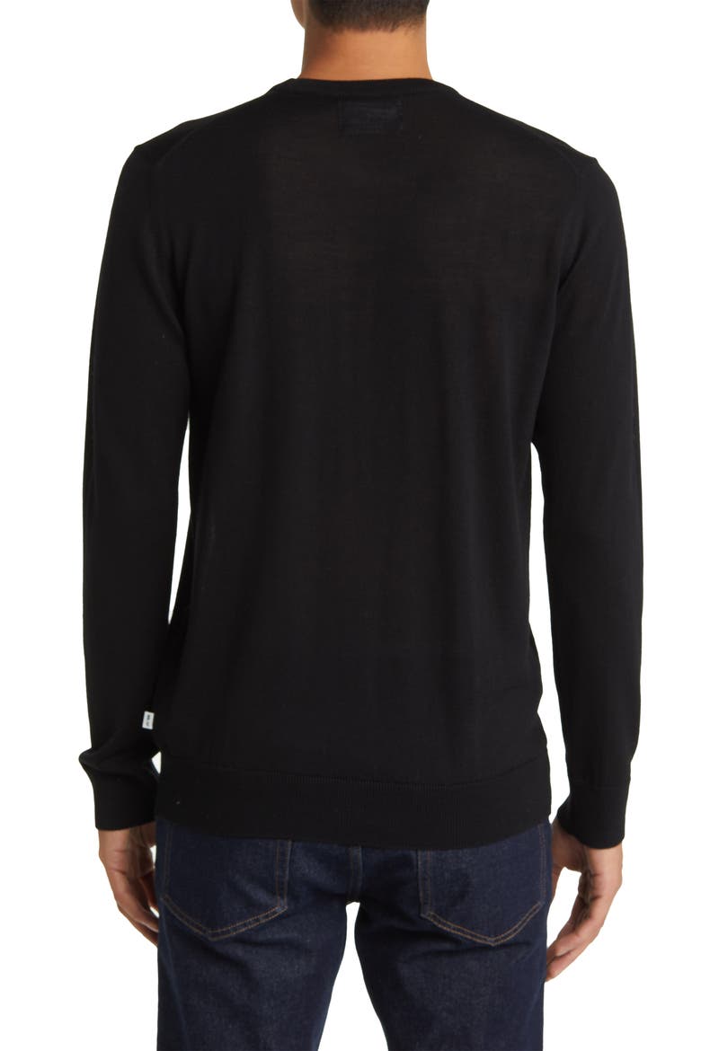 New Barca 6630 Merino Wool Sweater, Alternate, color, BLACK