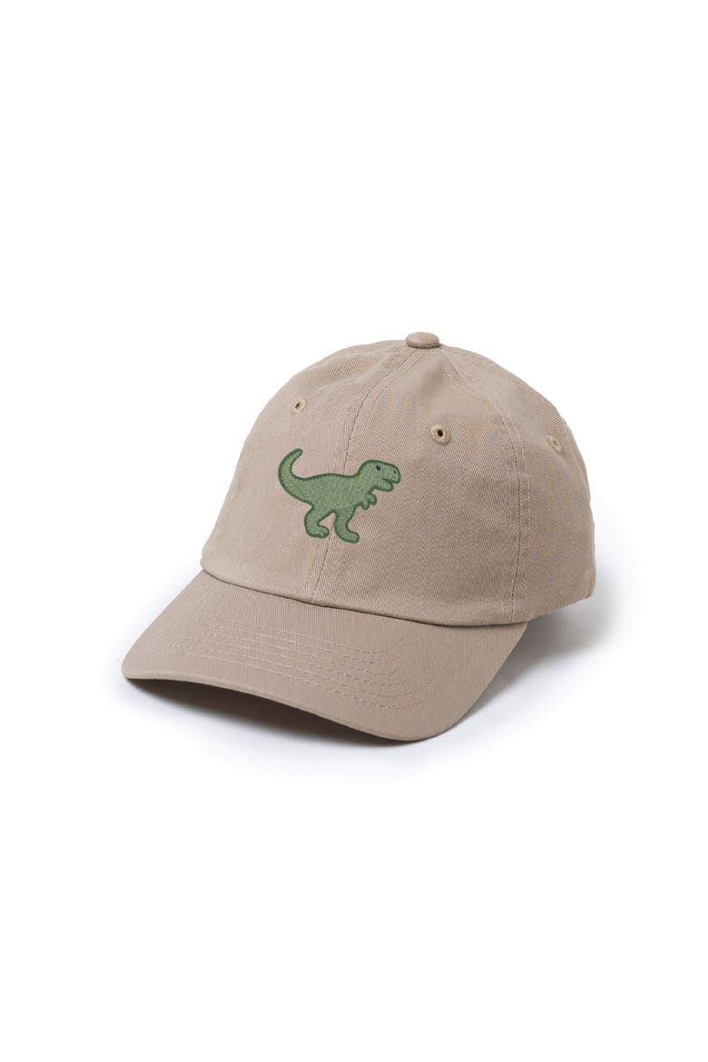 Dinosaur Patch Baseball Hat, Main, color, Khaki