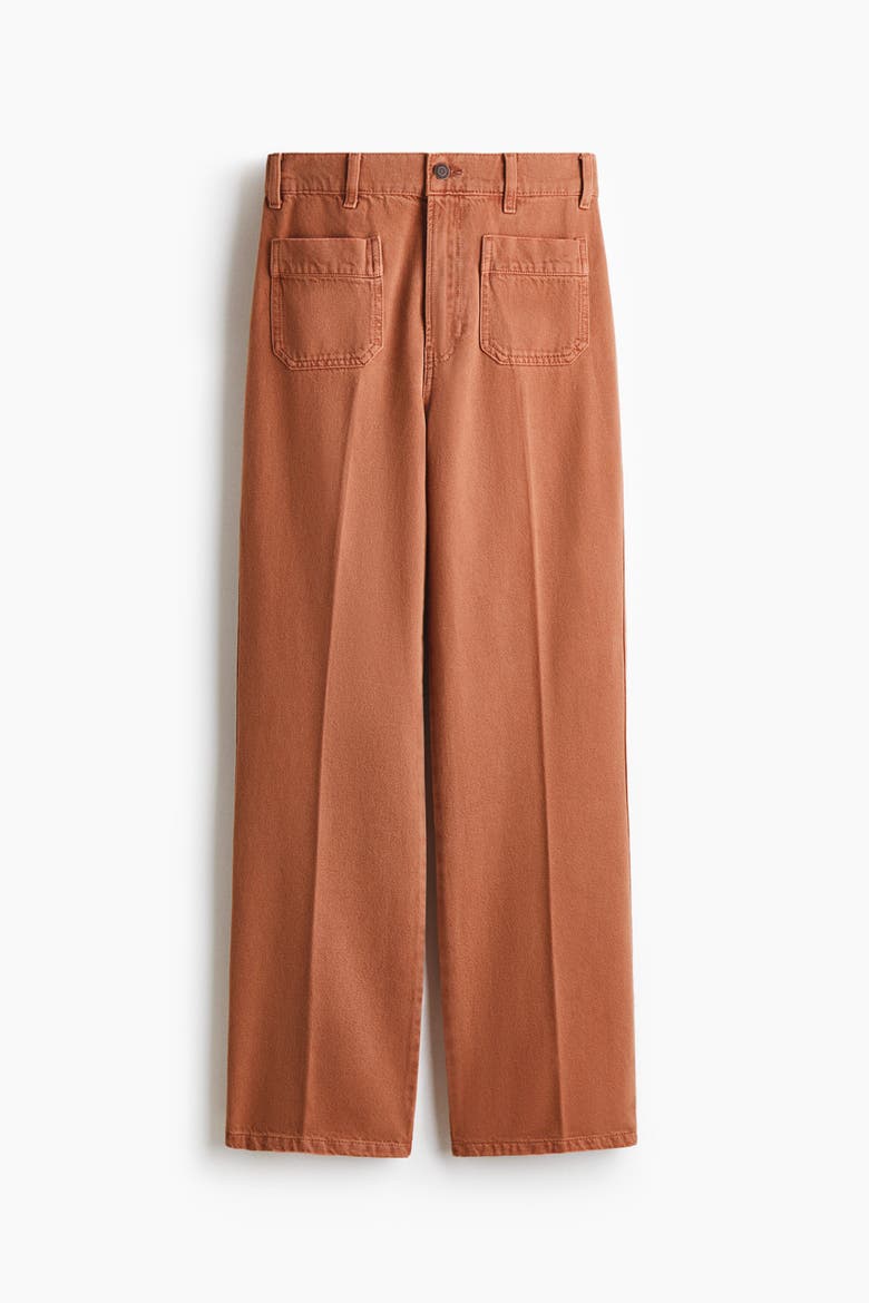 Straight High Jeans, Alternate, color, Terracotta