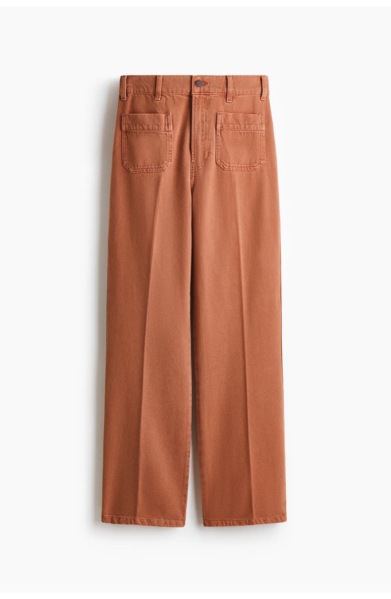 H&M Straight High Jeans, Alternate, color, Terracotta