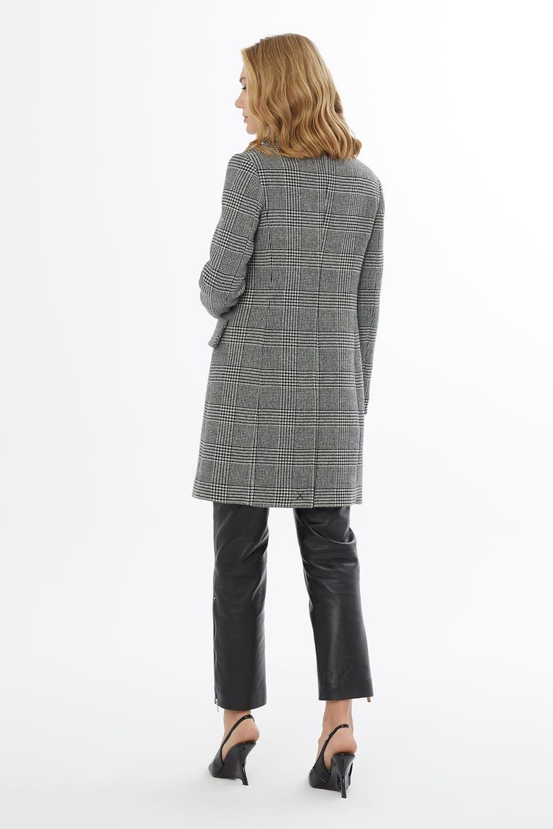 Button-Front Wool-Blend Jacket with Back Vent, Alternate, color, Black